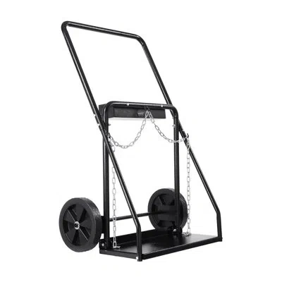 Vevor Dual Welding Cylinder Cart Oxygen Acetylene Tank Cart With 10" Solid Wheels In Black