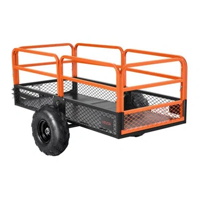 Vevor Dump Trailer Tow Behind Steel Garden Yard Trailer Cart