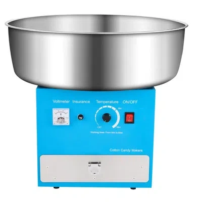 Vevor Electric Cotton Candy Machine, 1000w Commercial Candy Floss Maker With 20.5 In Stainless Steel Bowl, In Silver