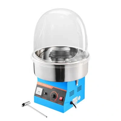 Vevor Electric Cotton Candy Machine, 1000w Commercial Floss Maker With Cover, Commercial Cotton Candy Mach In Blue