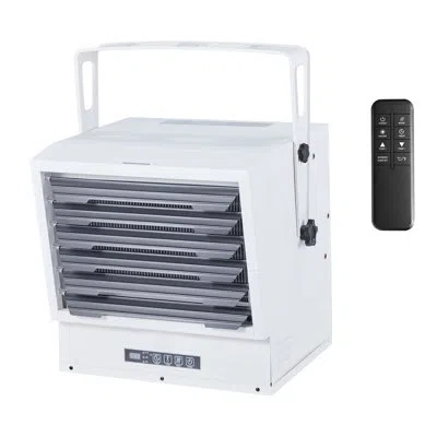 Vevor Electric Garage Heater 15000w With Remote Control Ceiling For Workshop In White