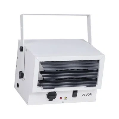 Vevor Electric Garage Heater 5000watt Ceiling Mount Low Noise For Workshop In Silver