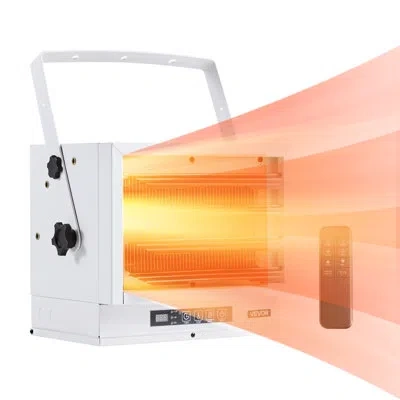 Vevor Electric Garage Heater 8500w With Remote Control Ceiling For Workshop In White