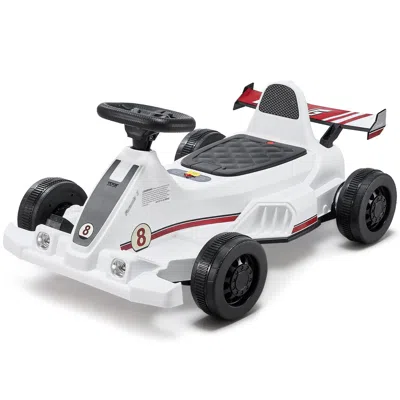 Vevor Electric Go Kart 6v Drift Go Cart For Kids Ages 2+ Strong Motor White