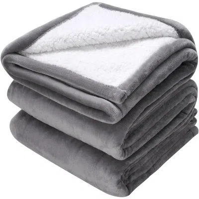 Vevor Electric Heated Flannel Throw In Gray