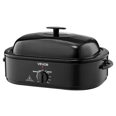 Vevor Electric Roaster Oven 18qt Electric Turkey Roaster With Self-basting Lid In Black