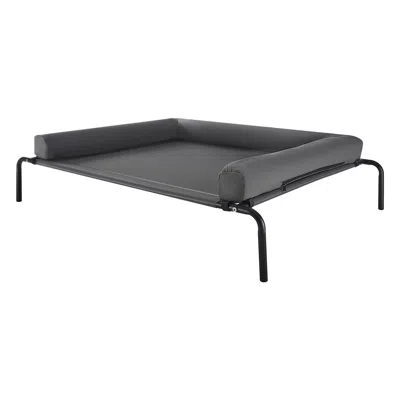 Vevor Elevated Dog Bed For Large Dog Portable Raised Dog Cot With Pillow Xl Gray In Gold
