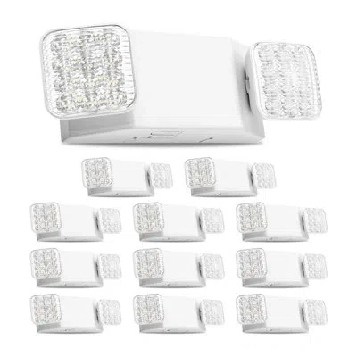 Vevor Emergency Lights For Business, With Battery Backup, Commercial Led Emergency Exit Lighting Fixtures, In White