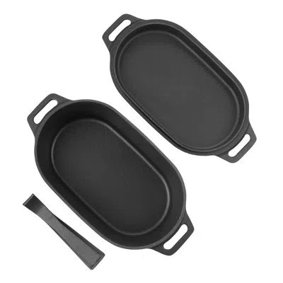 Vevor Enameled Cast Iron Dutch Oven, 3.5 Quart Pot With Lid And Dual Handles, Oven Induction Compatible Up In Black