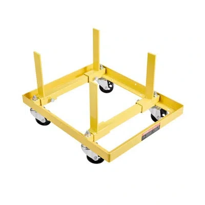 Vevor Engine Stand 750 Lbs Adjustable Motor Hoist Dolly With 4-caster Heavy-duty Steel In Yellow