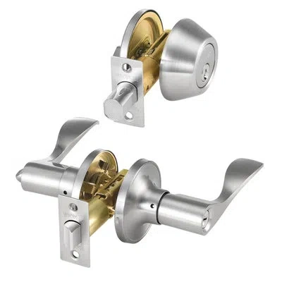 Vevor Entry Door Locksets With Deadbolt Keyed Alike Lever In Stainless Steel
