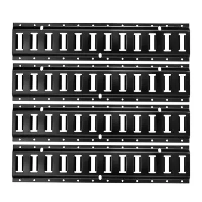 Vevor E-track Tie-down Rail Kit, 2 Ft E Track Rails, Includes 2 Ratchet Straps & 4 O-rings & 4 Tie-offs Wi In Matte Black