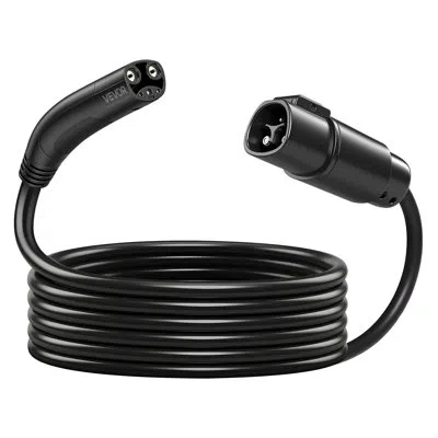 Vevor Ev Charger Extension Cable For Tesla, 48amp 21 Ft Max 240v 11.52 Kw With Nacs Plug, Ev Extension Cor