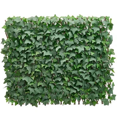 Vevor Expandable Fence Privacy Screen, 25 X 126 In Expand Artificial Plant Wall, Realistic Artificial Ivy  In Green