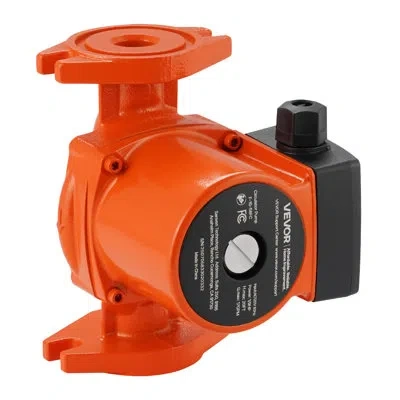 Vevor F-15-58fc Cast Iron Circulator Pump Hot Water Circulation 1/9 Hp 17 Gpm In Black;orange