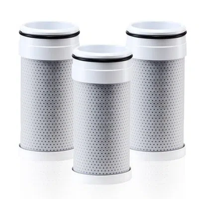 Vevor Faucet Filter Replacement, 3-pack Water-filter Cartridge, 5-layer High-efficiency Filtration, 3-mont In Natural