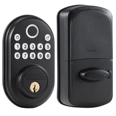 Vevor Fingerprint Door Lock With Keyless Entry Door Lock Password In Matte Black