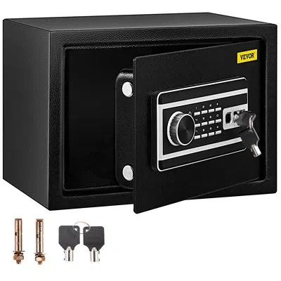 Vevor Fireproof Carbon Steel Box Security Safe With Dial/combination For Home, Hotel, And Office