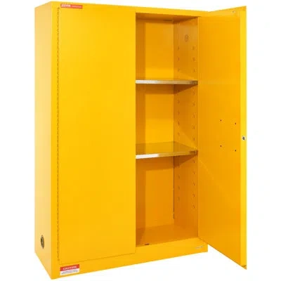 Vevor Flammable Safety Cabinet Steel Safety Cabinet 65" H In Yellow