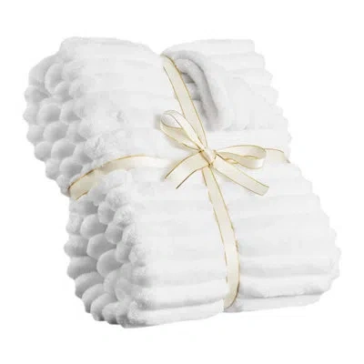 Vevor Fleece Throw Blanket Super Soft Lightweight Plush Warm 50x60 Inch/1270x1524 Mm In White