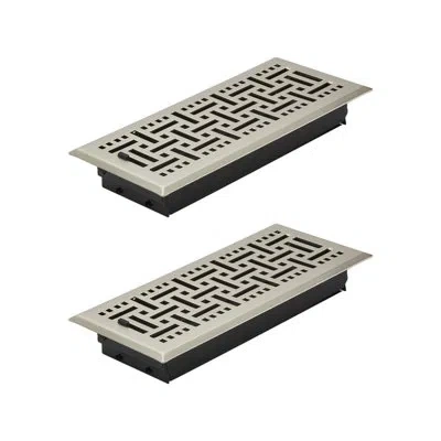 Vevor Floor Registers 4x10 Inch Iron Floor Vents For Hvac Grilles Nickel-plated