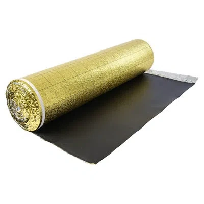 Vevor Floor Underlayment 200 Sq Ft Roll 3mm Vapor Barrier Soundproofing Gold