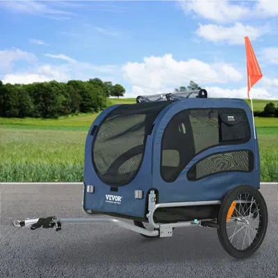 Vevor Foldable Pet Trailer In Blue