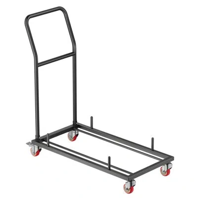 Vevor Folding Chair Rack Cart For 25 Chairs Of 300 Lbs L-shape Horizontal In Black