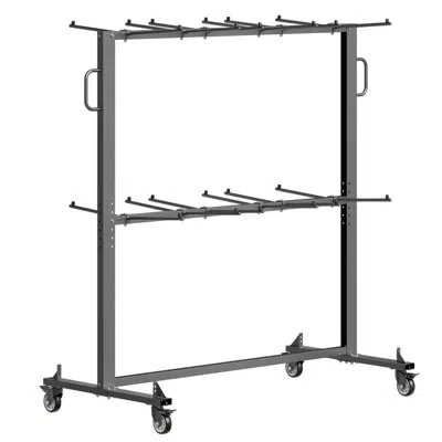 Vevor Folding Chair Rack Cart For 84 Chairs/ 12 Tables+42 Chairs Of 800 Lbs In Black