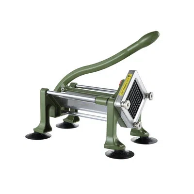 Vevor French Fry Cutter Stainless Steel Potato Vegetable Slicer Chopper 2 Blades In Green