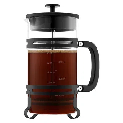 Vevor French Press Coffee Maker 34 oz Borosilicate Glass Coffee Tea Press In Black