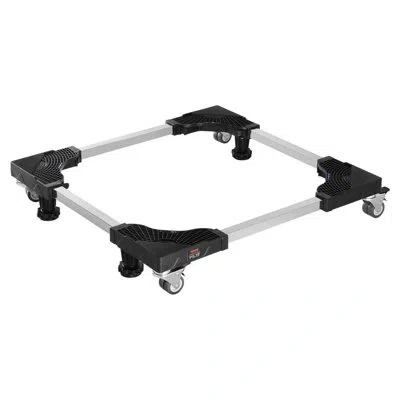 Vevor Fridge Stand Mobile Base 1100 Lb 27.5-35.4 Inch Adjustable Furniture Dolly In Black