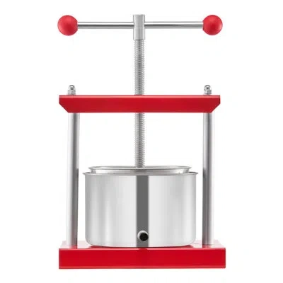 Vevor Fruit Wine Press Manual Press For Wine Making 0.8 Gal/3l Stainless Steel In Stainless Steel;red