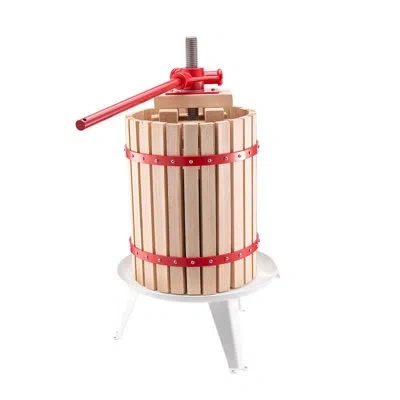 Vevor Fruit Wine Press Manual Press For Wine Making 4.75 Gal/18l Wood Basket In White