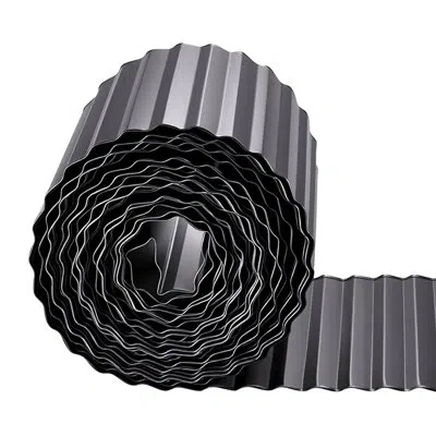 Vevor Galvanized Steel Landscape Edging, 40 Ft X 12 In Metal Edging For Landscaping With Gloves, Easy-to-i In Black
