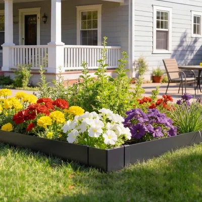 Vevor Galvanized Steel Landscape Edging,  40 X 6 Inch Metal Edging For Landscaping With 14 Mounting Clips,