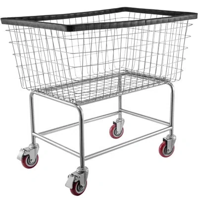 Vevor Galvanized Steel Laundry Cart With Wheels