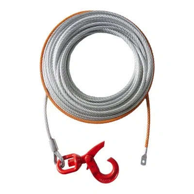 Vevor Galvanized Steel Winch Cable, 3/8 Inch X 75 Feet 15,200 Lbs Breaking Strength In Silver