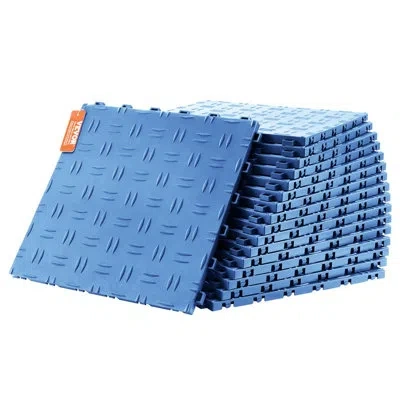 Vevor Garage Tiles Interlocking, 12 X 12 X 0.53 Inch Garage Floor Covering Tiles, Non-slip Double-sided Te In Blue