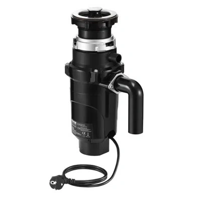 Vevor Garbage Disposal 1/2 Hp Continuous Food Waste Disposer 3450rpm Ez Connect Corded In Matte Black