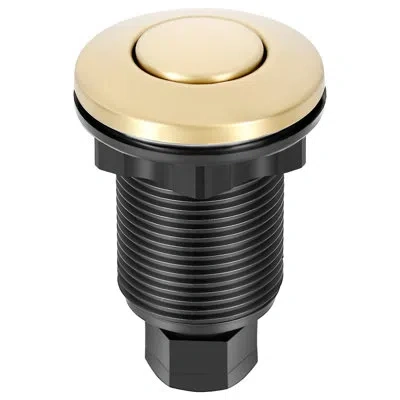 Vevor Garbage Disposal Air Switch Kit, 2.5" Sink Top Air Switch For Food Waste Disposal, Brushed Gold Stai In Black