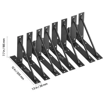 Vevor Gate Corner Brace Bracket Anti Sag Gate Frame Hardware Kit For Shed Door In Black