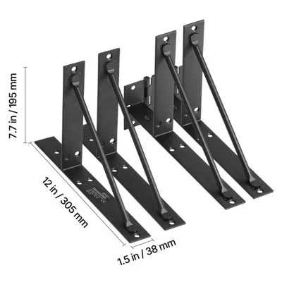 Vevor Gate Corner Brace Bracket Anti Sag Gate Frame Hardware Kit For Stable Gates In Black