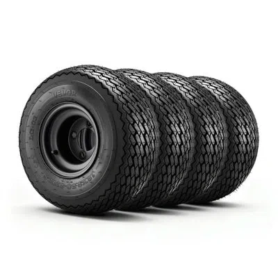 Vevor Golf Cart Wheels, 8" 18x8.50-8 Black Steel Golf Cart Tires And Wheels Combo Fit Club Car, Ezgo, Yama