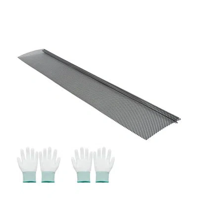 Vevor Gutter Guard, 6 In Powder-coated Steel Gutter Screen, Heavy-duty 120 Ft Length, 0.04 In Thickness, L In Silver