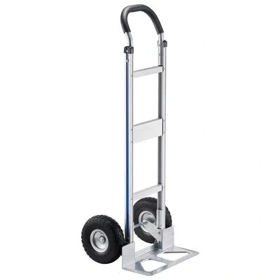 Vevor Hand Truck, 500 Lbs Load Capacity, Heavy-duty Hand Truck Dolly With Non-slip Wheels & Handle, Alumin In Silver
