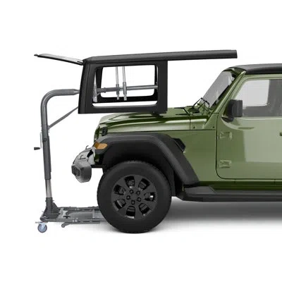 Vevor Hard Top Remover Lift, 220 Lbs, Foldable Jeep Hardtop Removal And Storage System, Easy One-person Op In Black