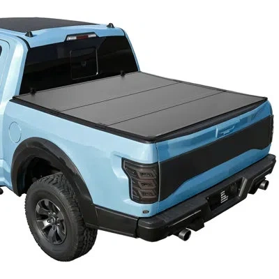 Vevor Hard Tri-fold Truck Bed Tonneau Cover, Compatible With 2016-2025 Toyota Tacoma With Oe Track System  In Black
