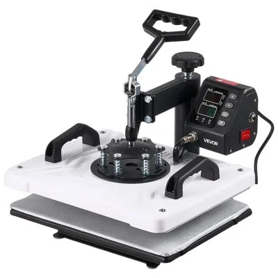 Vevor Heat Press Machine 12 X 15 In Sublimation Press Machine Swing Away, Heat Up Fast And Even, Digital P In Black