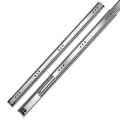 Vevor Heavy-duty Drawer Slides, 36 Inch 265 Lbs Load Side Mount Rails, 3-fold Full Extension Ball Bearing  In Silver